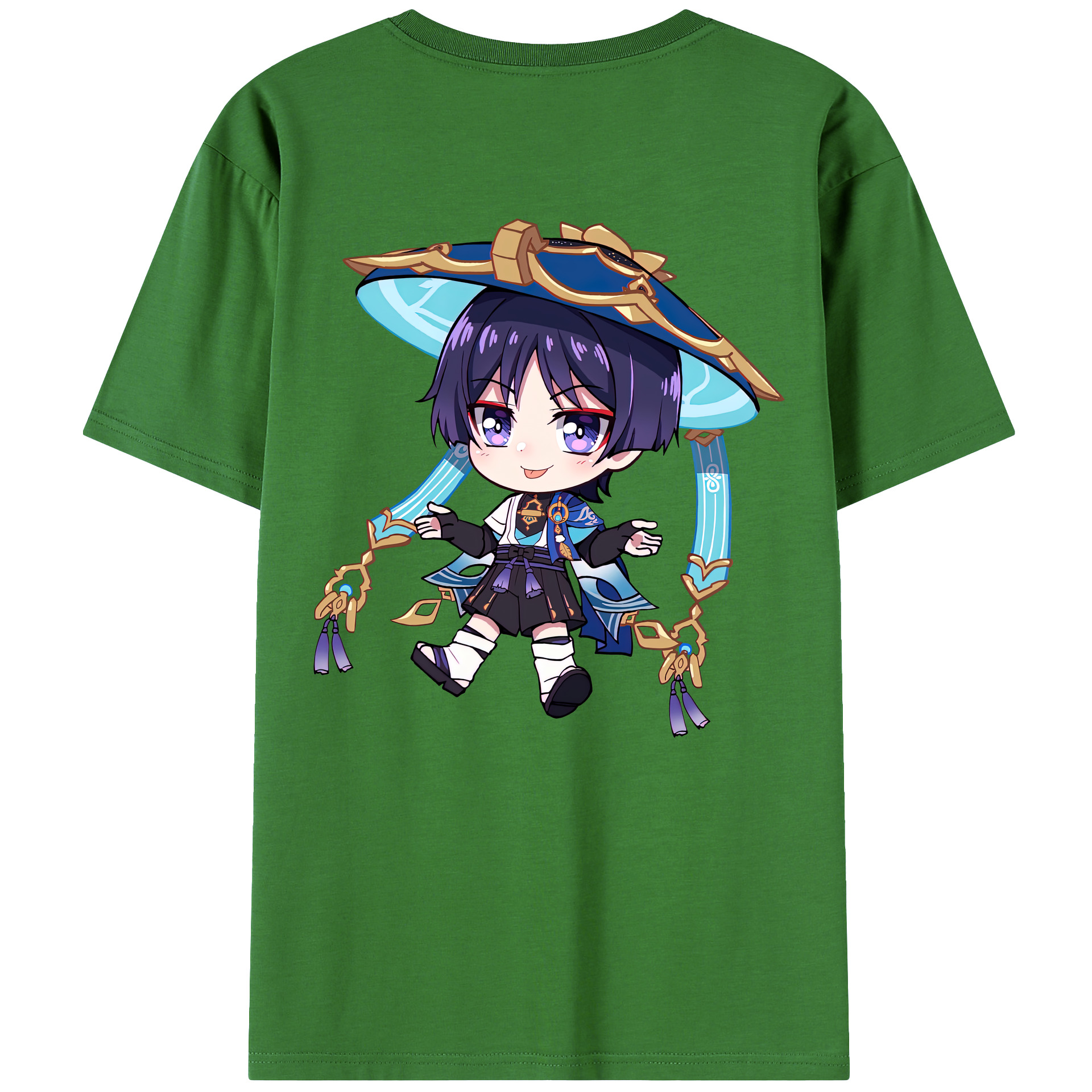 げんし神 さんペい genshin Sanpei レディース半袖Tシャツ(バックプリント)
